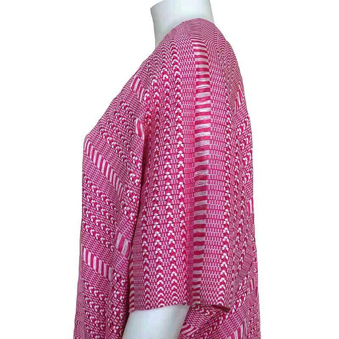 Pink Summer Poncho - Eco-friendly Fairtrade Cotton Tunic from Quetzal Artisan