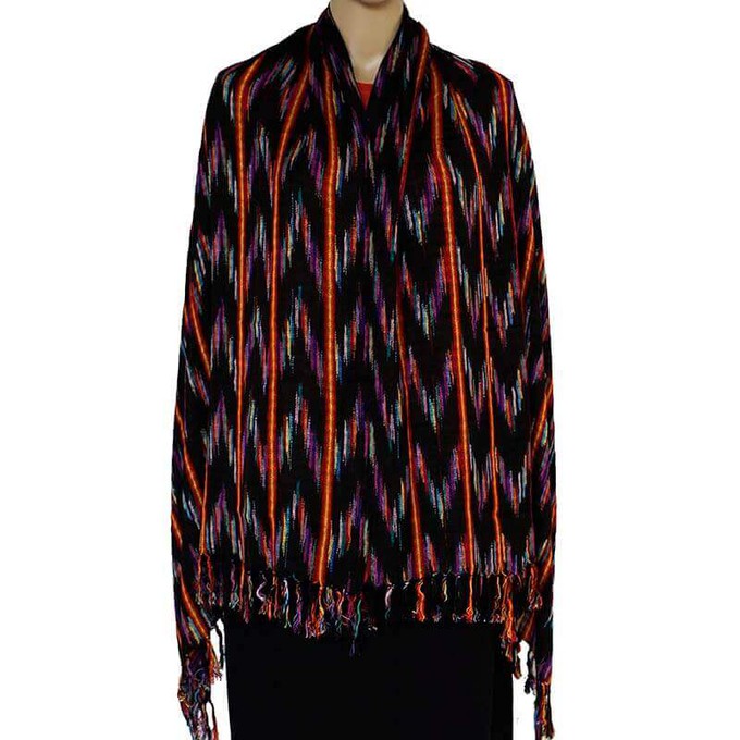 Jaspe Sunset Shawl | Handwoven Eco-Friendly Women's Scarf from Quetzal Artisan