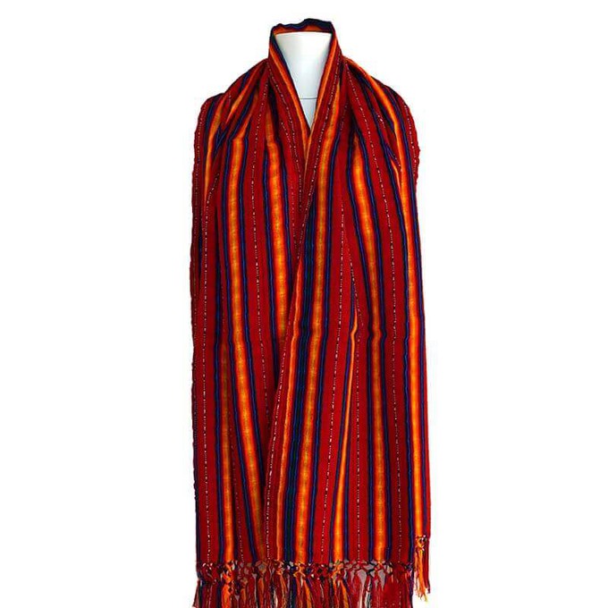 Multicolour Scarf - Mayan Design Handmade and Fairtrade from Quetzal Artisan