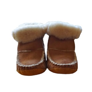 Men Sheepskin Moccasin Boots - Handmade Warm House Slippers from Quetzal Artisan
