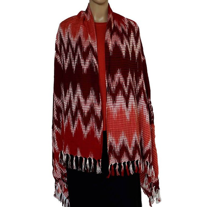 Shawl Jaspe Fire - Natural Dyes - Ecofriendly and Fairtrade from Quetzal Artisan
