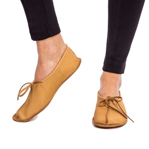 Ballerina Brown Moosehide - Soft and Supple Womens Slippers from Quetzal Artisan