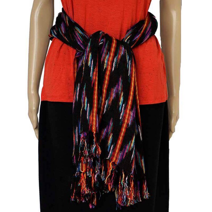 Jaspe Sunset Shawl | Handwoven Eco-Friendly Women's Scarf from Quetzal Artisan