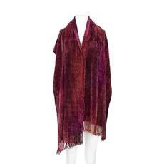 Shawl Raspberry Red - Elegant Fairtrade Organic Bamboo Wrap via Quetzal Artisan