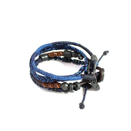 Bracelet Earth Blue - For Men- Beautiful and Fairtrade from Quetzal Artisan