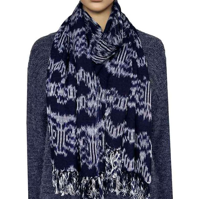 Shawl Indigo Forest - Natural Dyes - Ecofriendly & Fairtrade from Quetzal Artisan