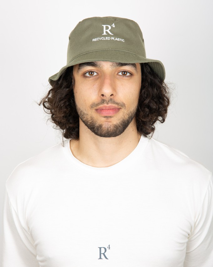 RECYCLED PLASTIC BUCKET HAT KHAKI from R4 Clothing