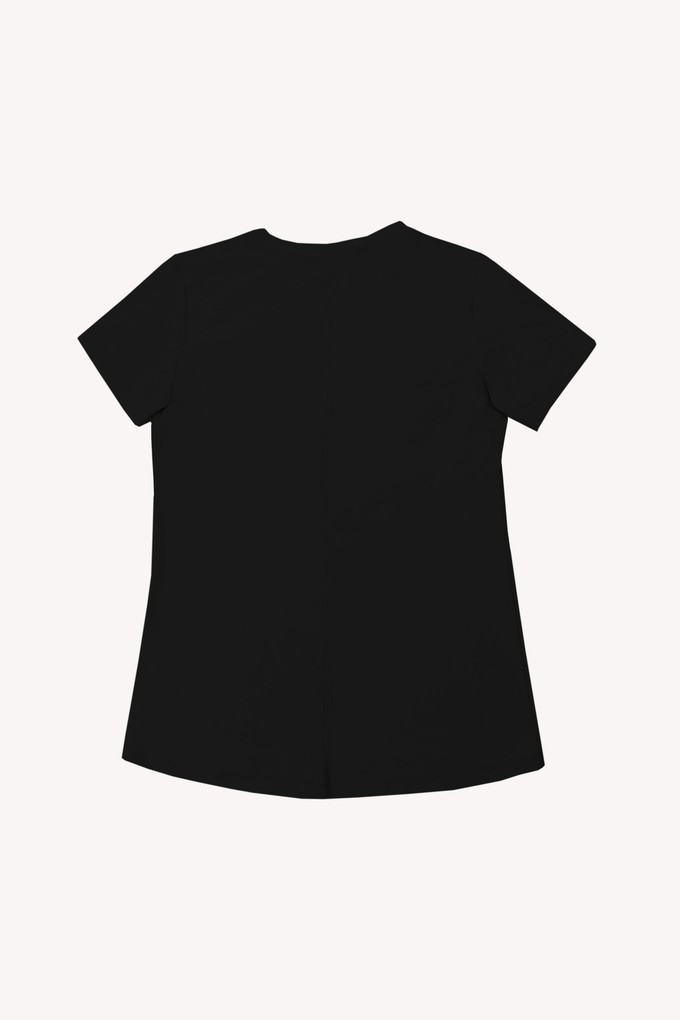 Black Crew Neck Short-Sleeve Top from Ran By Nature