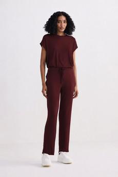 Relaxed Tee Set in Merlot via Reistor
