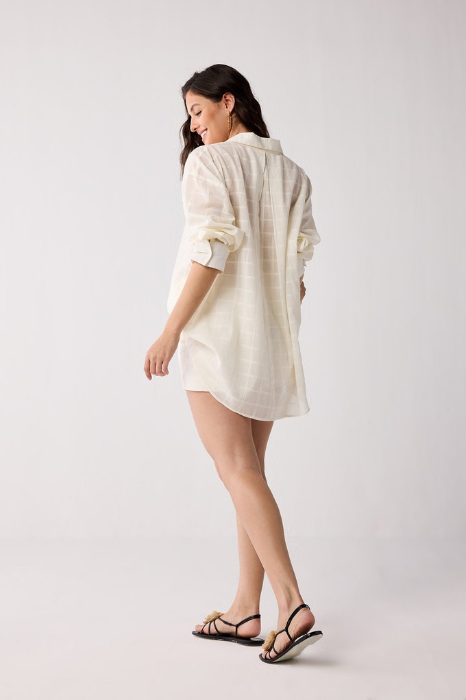 Oversized Shirt in Textured Checks from Reistor