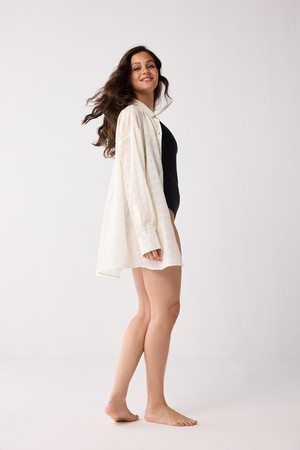 Oversized Shirt in Textured Checks from Reistor