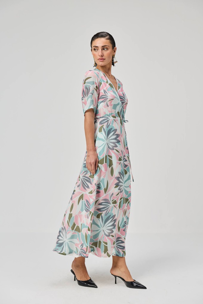 Maxi Wrap Dress in Multi Florals from Reistor