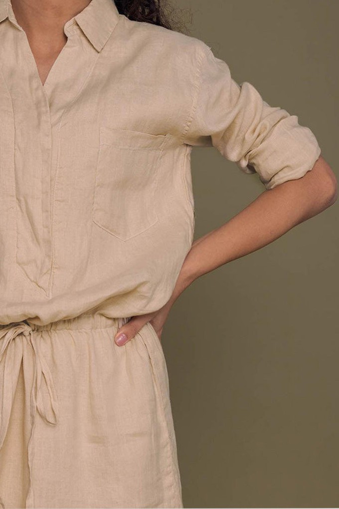 Meet me by the Cliff Dress in Neutral Beige from Reistor