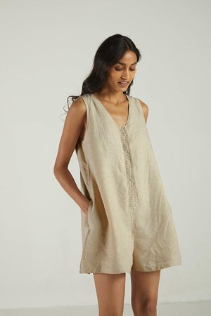 Romp and Play Romper In Neutral Beige from Reistor