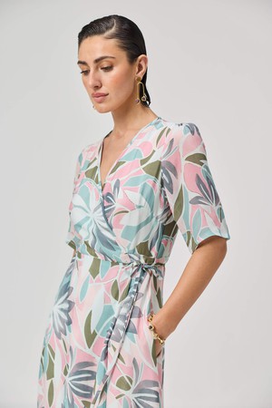 Maxi Wrap Dress in Multi Florals from Reistor