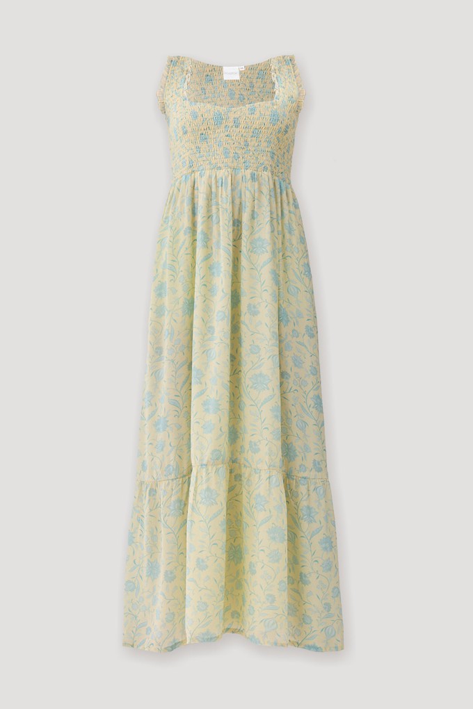 The Smocked Maxi Dress in Yellow Florals from Reistor