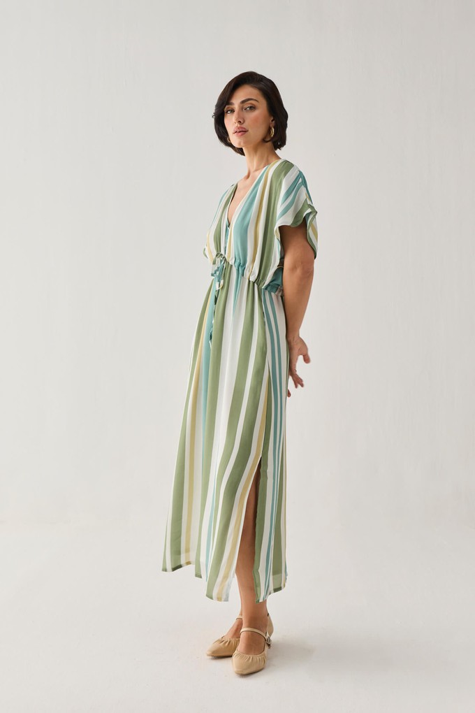 Gathered Maxi Dress in Stripes from Reistor