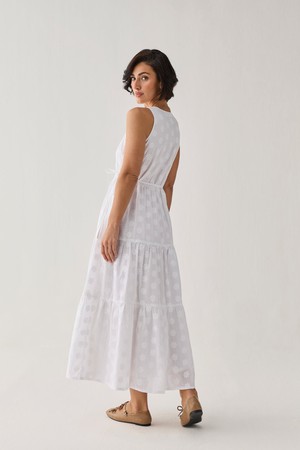 The Embroidered Tiered Wrap Maxi Dress from Reistor