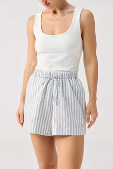 The Striped Linen Shorts via Reistor