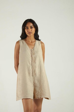 Romp and Play Romper In Neutral Beige from Reistor