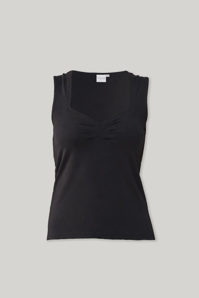 Regular Sweetheart Neck Top in Black from Reistor