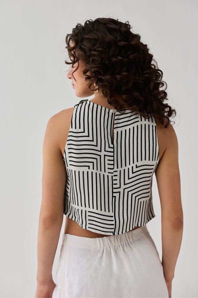 Fitted Overlap Midi Skirt in Off-White from Reistor