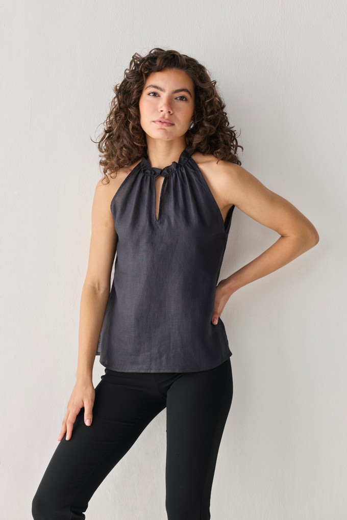 Halter Neck Top in Black from Reistor