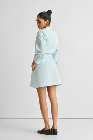 Short Tie Waist Dress in Summer Blue from Reistor