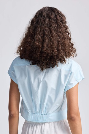 Oversized Crop Shirt in Summer Blue from Reistor
