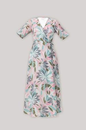 Maxi Wrap Dress in Multi Florals from Reistor
