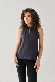 Halter Neck Top in Black via Reistor