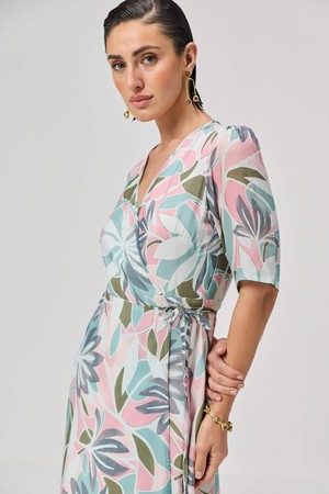 Maxi Wrap Dress in Multi Florals from Reistor