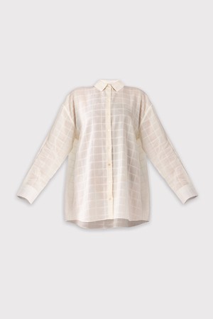Oversized Shirt in Textured Checks from Reistor