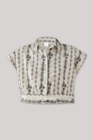 Oversized Crop Shirt with Floral Embroidery from Reistor
