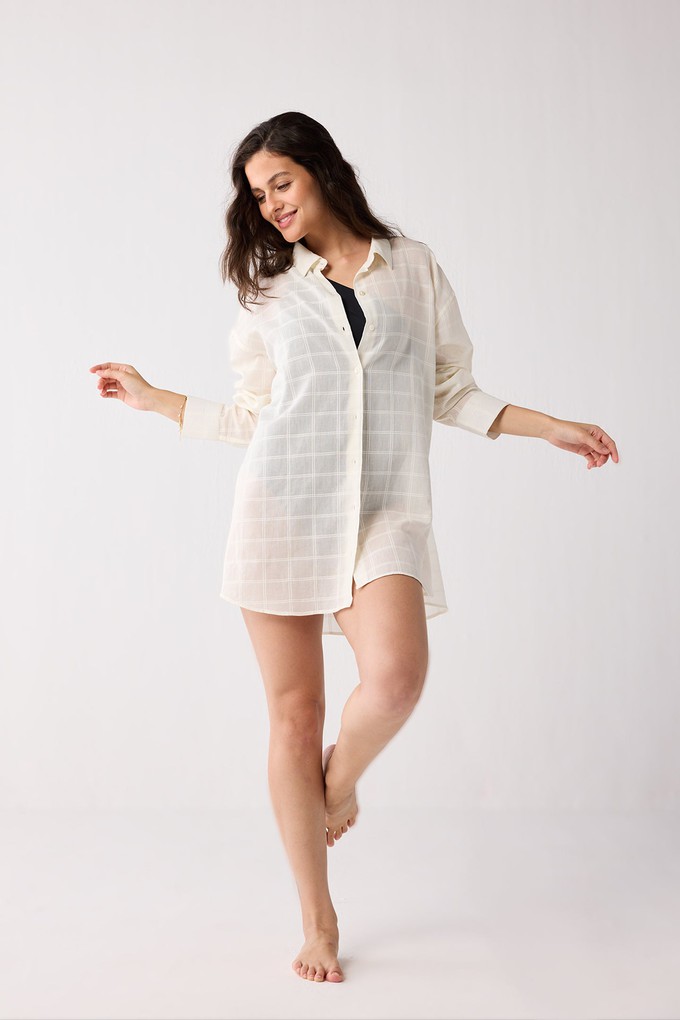 Oversized Shirt in Textured Checks from Reistor