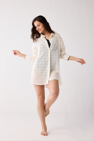 Oversized Shirt in Textured Checks from Reistor