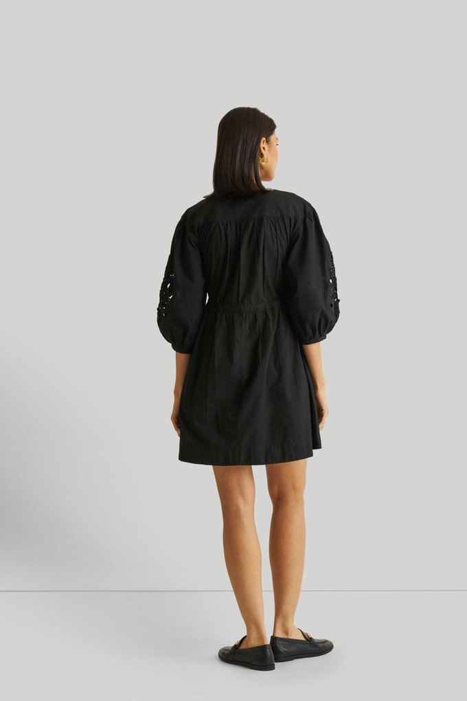 Shirt Dress with Balloon Sleeves in Black from Reistor