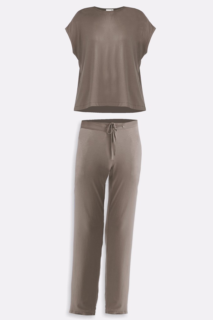 Relaxed Tee Set in Earth Grey from Reistor