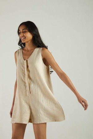 Romp and Play Romper In Neutral Beige from Reistor
