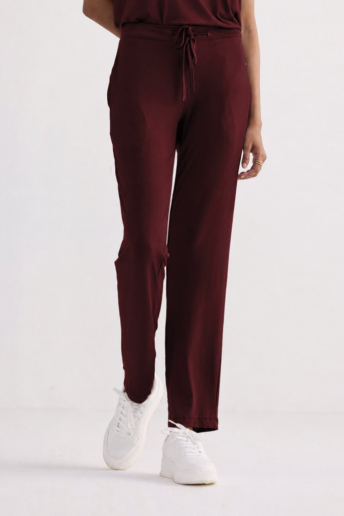 Relaxed Tee Set in Merlot from Reistor