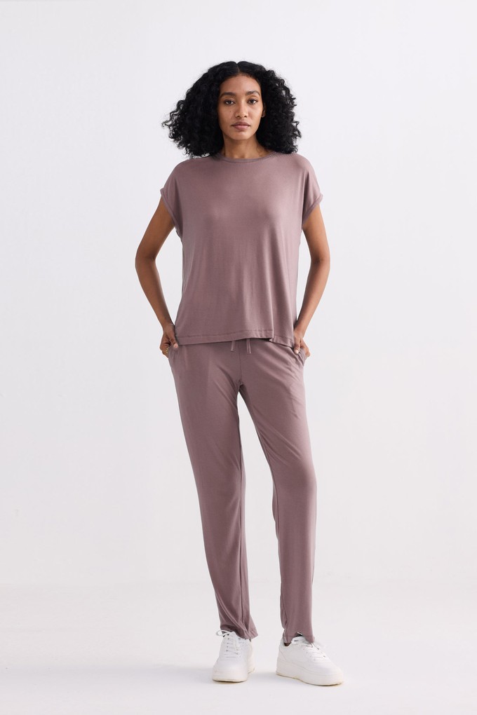 Relaxed Tee Set in Dusty Rose from Reistor