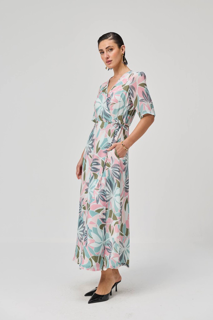Maxi Wrap Dress in Multi Florals from Reistor
