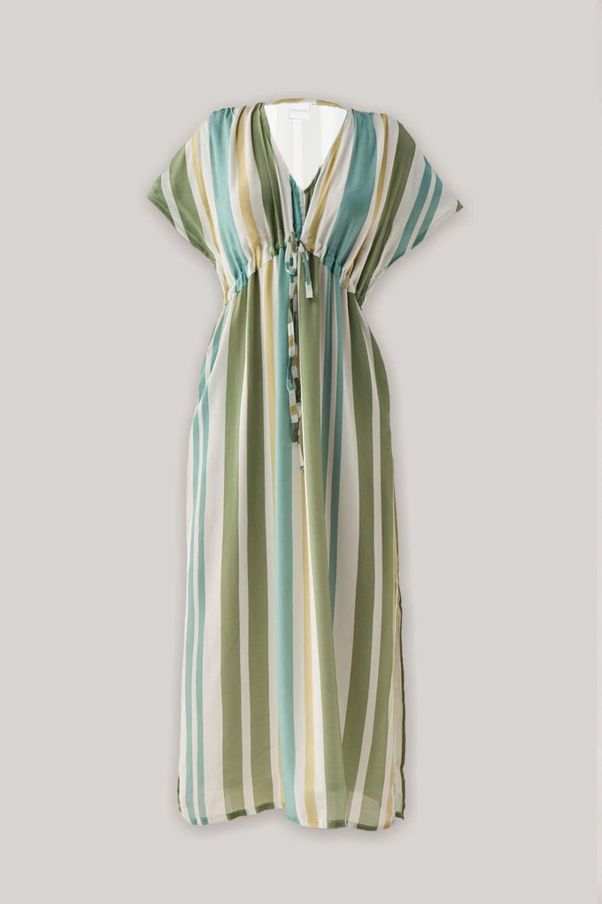 Gathered Maxi Dress in Stripes from Reistor