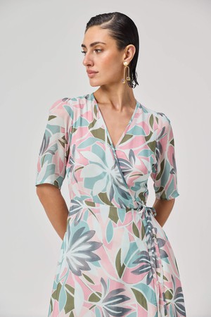 Maxi Wrap Dress in Multi Florals from Reistor