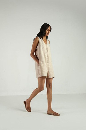 Romp and Play Romper In Neutral Beige from Reistor