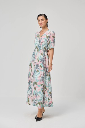 Maxi Wrap Dress in Multi Florals from Reistor