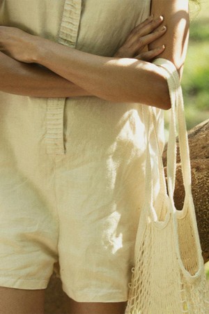 Romp and Play Romper In Neutral Beige from Reistor