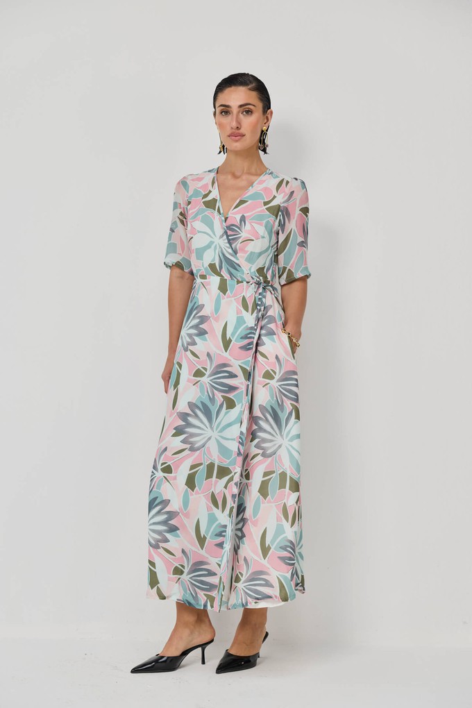 Maxi Wrap Dress in Multi Florals from Reistor
