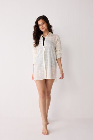 Oversized Shirt in Textured Checks from Reistor