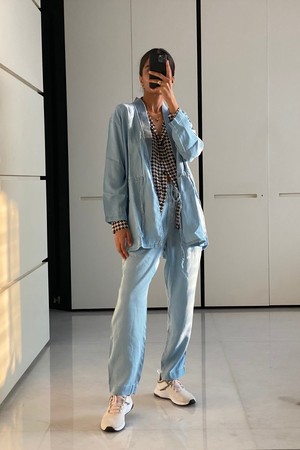 Travel Light Denim Jacket in Ocean Blue from Reistor